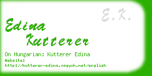 edina kutterer business card